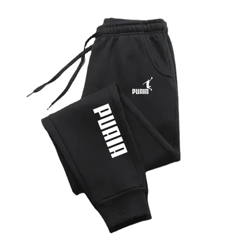 PUAIA Print Men'S Pants Autumn/Winter New Sport Jogging Trousers Fitness Loose Fit Clothing Solid Color Outfit Streetwear Pants