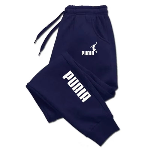 PUAIA Print Men'S Pants Autumn/Winter New Sport Jogging Trousers Fitness Loose Fit Clothing Solid Color Outfit Streetwear Pants