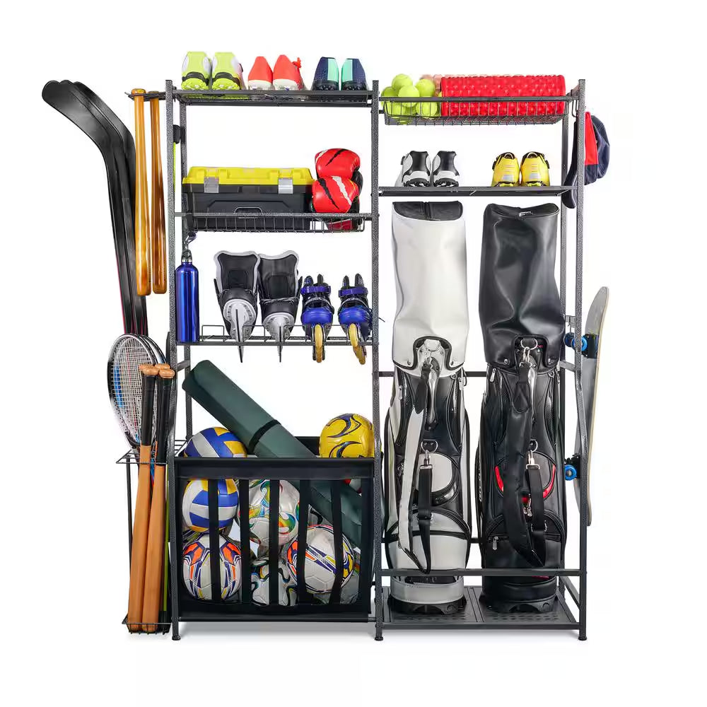 265 Lbs. Weight Capacity Sports Organizers Rack for Garage Storage