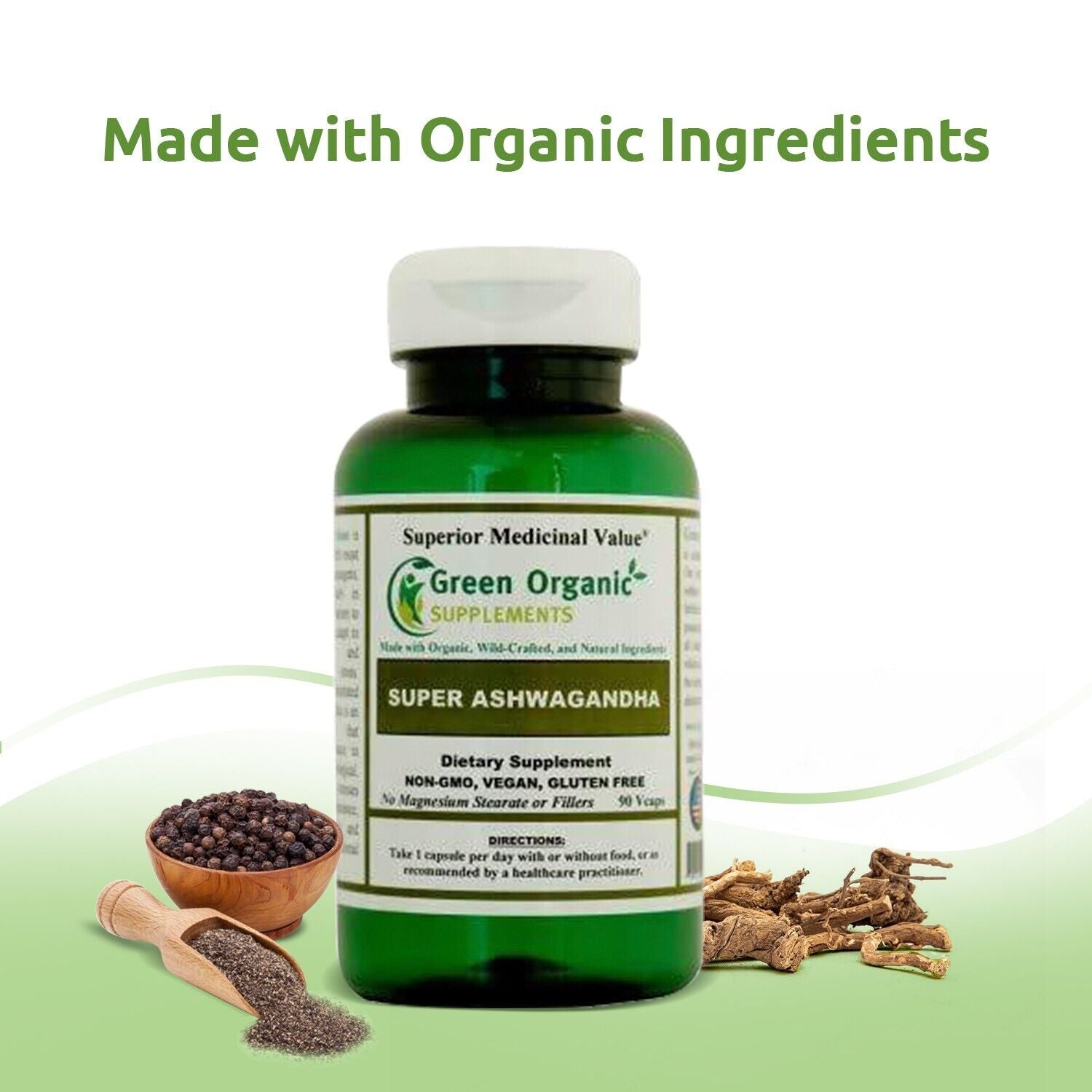 Green Organic Supplements' Ashwaganda