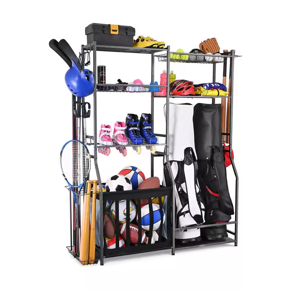 265 Lbs. Weight Capacity Sports Organizers Rack for Garage Storage